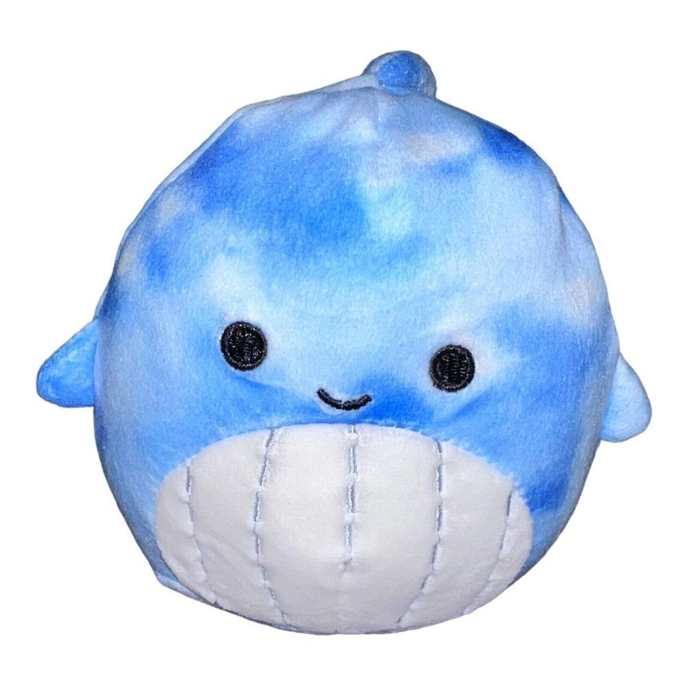 Squishmallow 5” SAMIR Blue Tie Dye Whale Plush Toy Doll Stuffed Animal